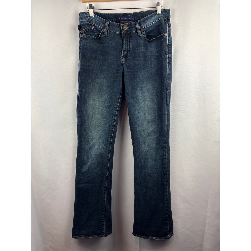 Women’s Rock & Republic Size 10 Dark Washed Blue Skinny Jeans